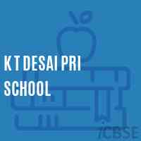 K T Desai Pri School Logo