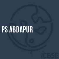 Ps Abdapur Primary School Logo
