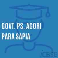 Govt. Ps. Agori Para Sapia Primary School Logo