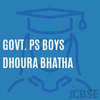 Govt. Ps Boys Dhoura Bhatha Primary School Logo