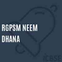 Rgpsm Neem Dhana Primary School Logo