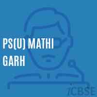 Ps(U) Mathi Garh Primary School Logo