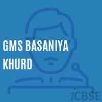 Gms Basaniya Khurd Middle School Logo