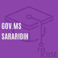 Gov.Ms Sararidih Middle School Logo