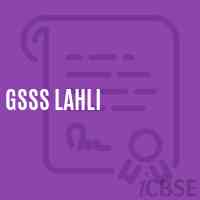 Gsss Lahli High School Logo