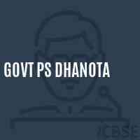 Govt Ps Dhanota Primary School Logo
