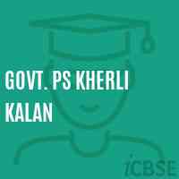 Govt. Ps Kherli Kalan Primary School Logo