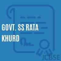 Govt. Ss Rata Khurd Secondary School Logo