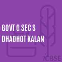 Govt G Sec S Dhadhot Kalan Secondary School Logo