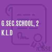 G.Sec.School, 2 K.L.D Logo