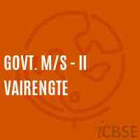 Govt. M/s - Ii Vairengte School Logo