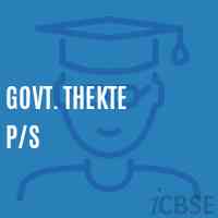 Govt. Thekte P/s Primary School Logo
