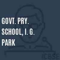 Govt. Pry. School, I. G. Park Logo