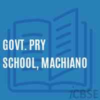 Govt. Pry School, Machiano Logo