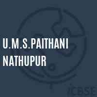 U.M.S.Paithani Nathupur Middle School Logo