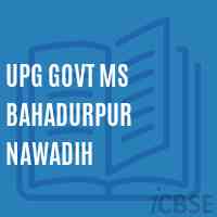 Upg Govt Ms Bahadurpur Nawadih Middle School Logo
