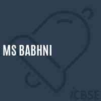 Ms Babhni Middle School Logo