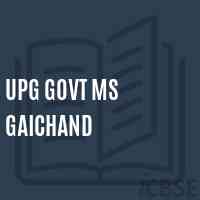 Upg Govt Ms Gaichand Middle School Logo