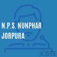 N.P.S. Nunphar Jorpura Primary School Logo