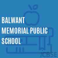 Balwant Memorial Public School Logo