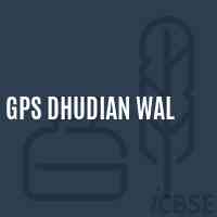 Gps Dhudian Wal Primary School Logo