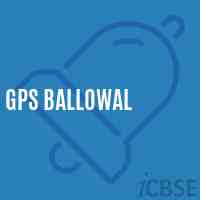 Gps Ballowal Primary School Logo