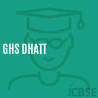 Ghs Dhatt Secondary School Logo