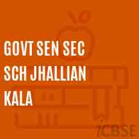 Govt Sen Sec Sch Jhallian Kala High School Logo