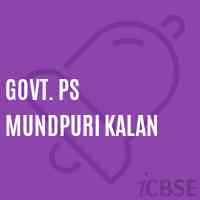 Govt. Ps Mundpuri Kalan Primary School Logo