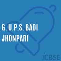 G. U.P.S. Badi Jhonpari Middle School Logo