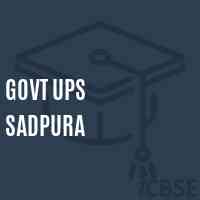 Govt Ups Sadpura Middle School Logo