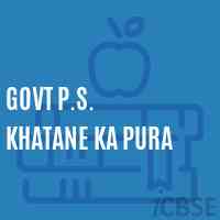 Govt P.S. Khatane Ka Pura Primary School Logo