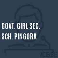 Govt. Girl Sec. Sch. Pingora Secondary School Logo