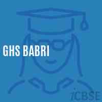 Ghs Babri Secondary School Logo