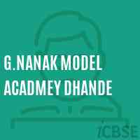G.Nanak Model Acadmey Dhande Secondary School Logo