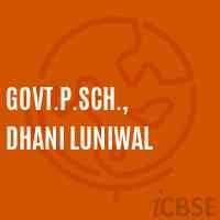 Govt.P.Sch., Dhani Luniwal Primary School Logo