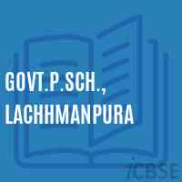 Govt.P.Sch., Lachhmanpura Primary School Logo