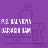 P.S. Bal Vidya Baisakhi Ram Primary School Logo