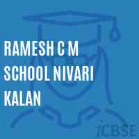 Ramesh C M School Nivari Kalan Logo