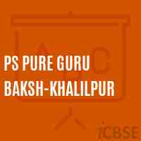 Ps Pure Guru Baksh-Khalilpur Primary School Logo
