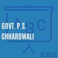 Govt. P.S. Chhardwali Primary School Logo