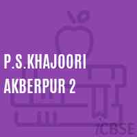 P.S.Khajoori Akberpur 2 Primary School Logo