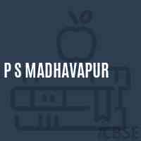 P S Madhavapur Primary School Logo