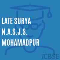 Late Surya N.A.S.J.S. Mohamadpur Middle School Logo