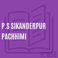 P.S Sikanderpur Pachhimi Primary School Logo