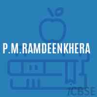 P.M.Ramdeenkhera Middle School Logo