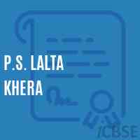 P.S. Lalta Khera Primary School Logo