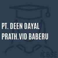 Pt. Deen Dayal Prath.Vid Baberu Primary School Logo
