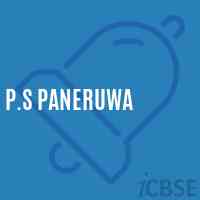 P.S Paneruwa Primary School Logo