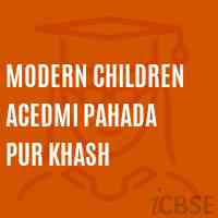 Modern Children Acedmi Pahada Pur Khash Primary School Logo